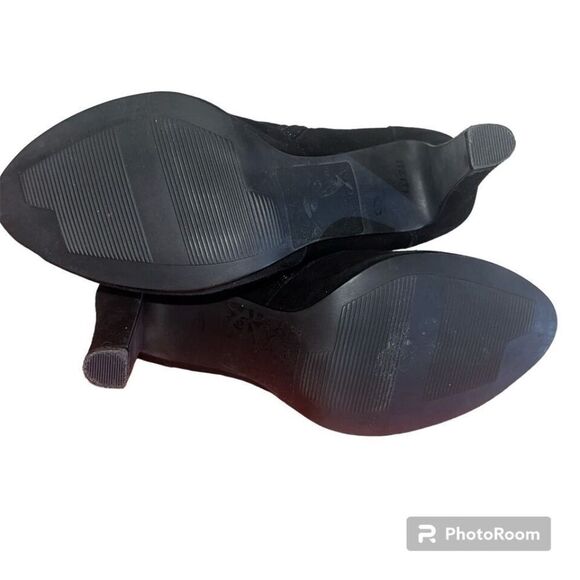 Women's Preview International Black Suede 4.25" Heels Lace Up Size 10 - Picture 4 of 4